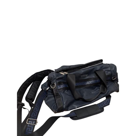 Versace Parfums Other - Versace Parfums Navy Duffel Bag with Greek Key Strap